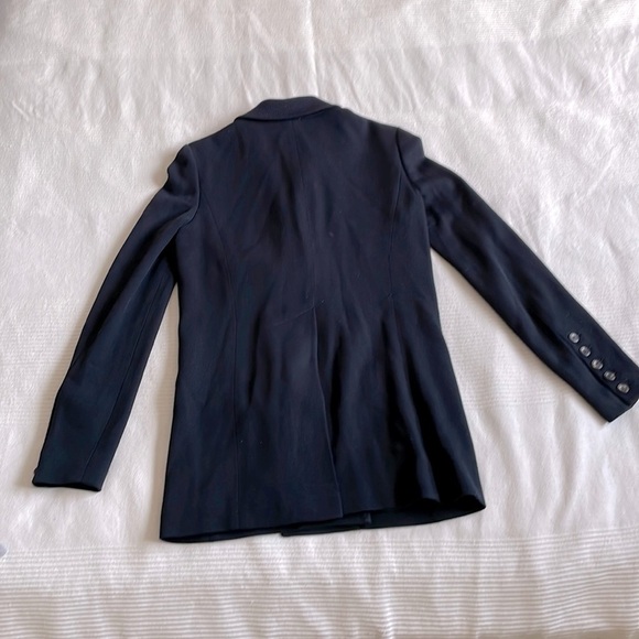 diane Von Furstenberg Long Wool Blend Double Ante Blazer Size 2 - Picture 10 of 12